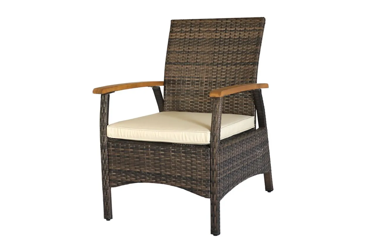 7tlg. Gartenmöbelset aus Rattan - Khaki