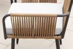 7tlg. Lounge-Set Sitzgruppe MARRY aus Aluminium und Rope-Geflecht inkl. Polsterauflage - Braun