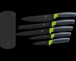 6tlg. Messerset CARBON GREEN LINE inkl. Messerblock
