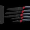 6tlg. Messerset CARBON RED LINE inkl. Messerblock