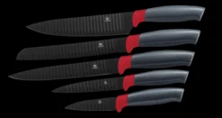 6tlg. Messerset CARBON RED LINE inkl. Messerblock