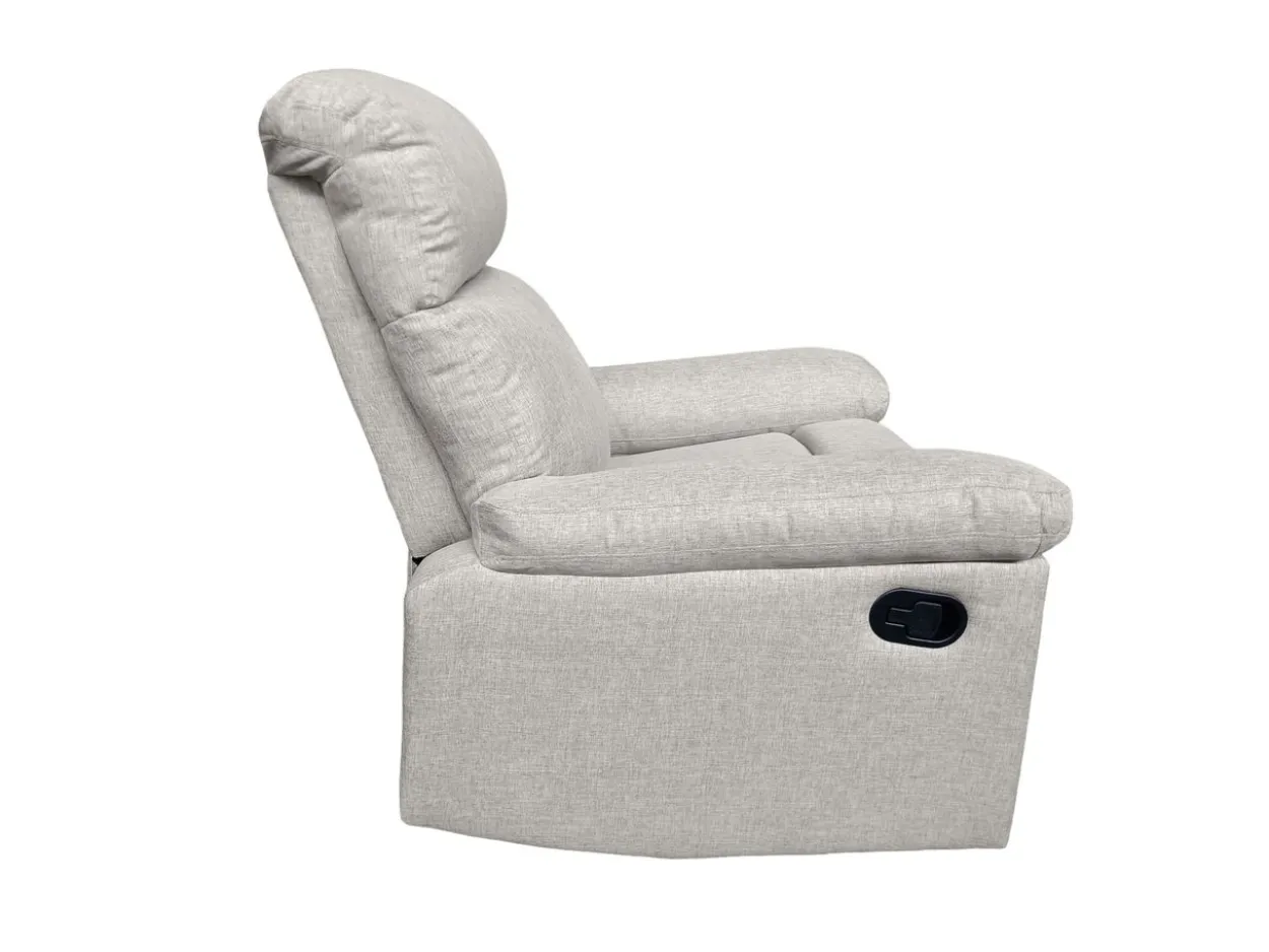 3tlg. Polstergarnitur mit 5 Relaxfunktionen - Beige