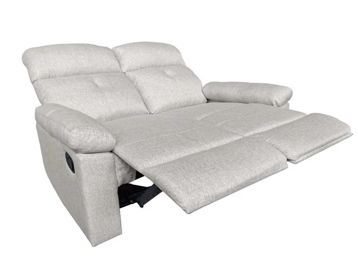 3tlg. Polstergarnitur mit 5 Relaxfunktionen - Beige