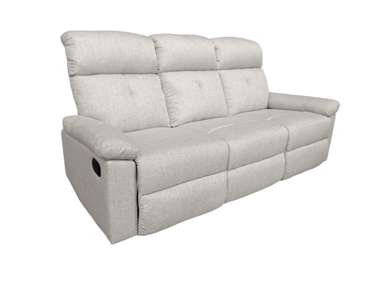 3tlg. Polstergarnitur mit 5 Relaxfunktionen - Beige