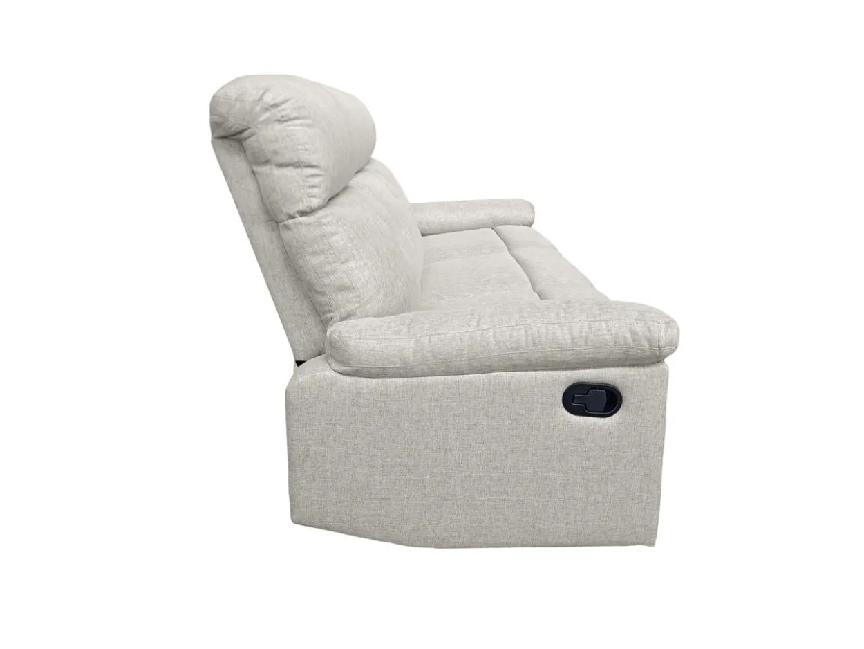 3tlg. Polstergarnitur mit 5 Relaxfunktionen - Beige
