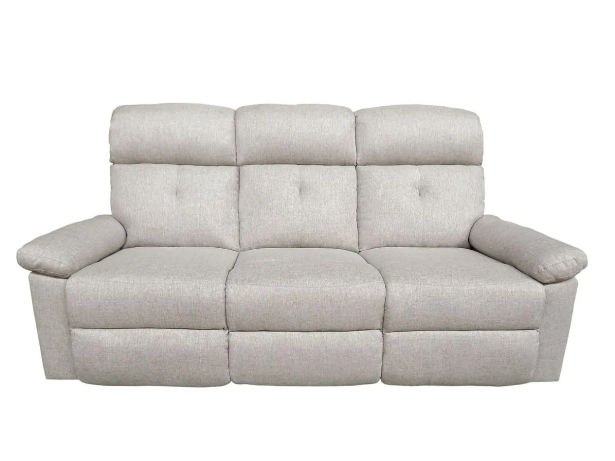 3tlg. Polstergarnitur mit 5 Relaxfunktionen - Beige