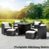 22tlg. Polyrattan-Sitzgruppe Gartenmöbel Rattan-Set
