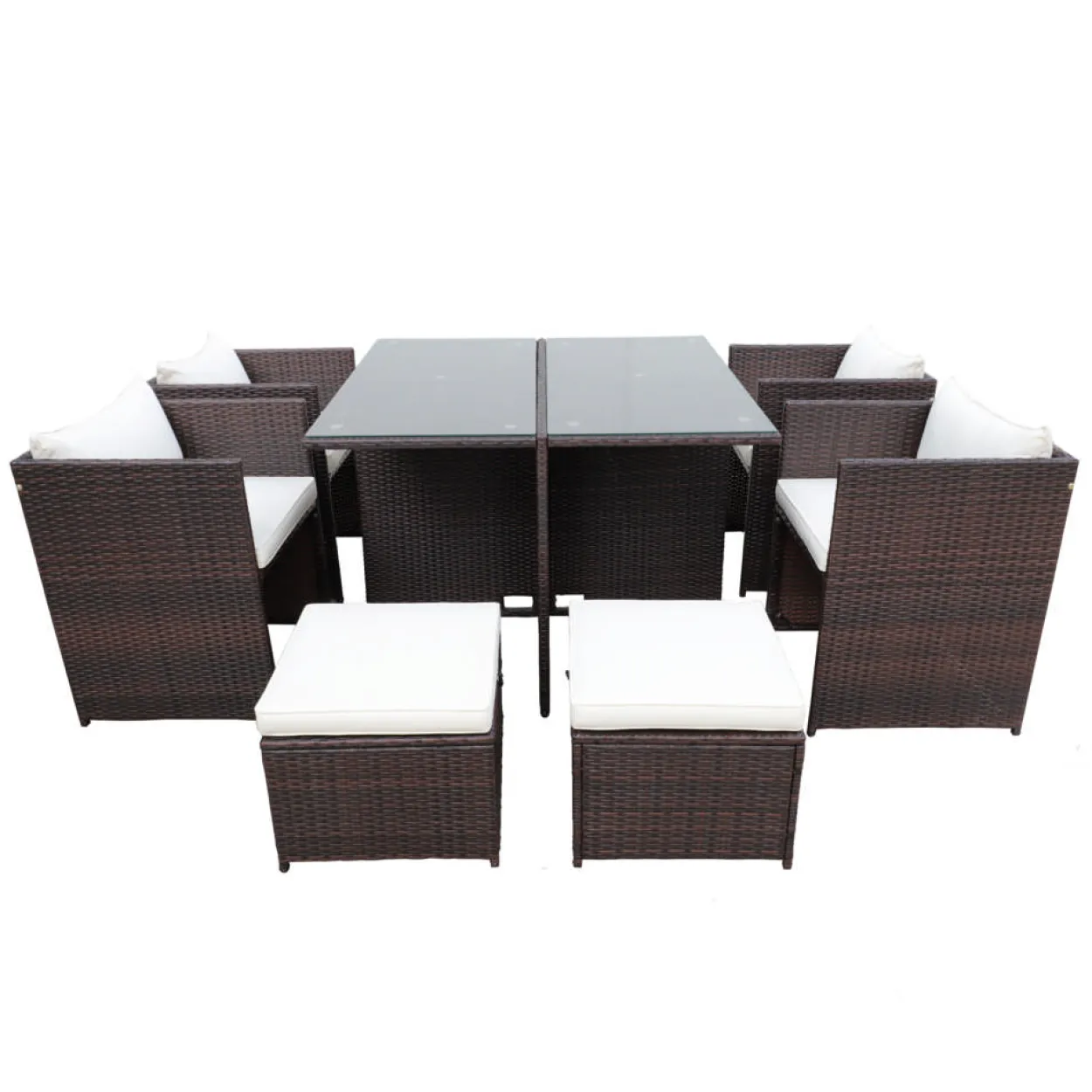 22tlg. Polyrattan-Sitzgruppe Gartenmöbel Rattan-Set