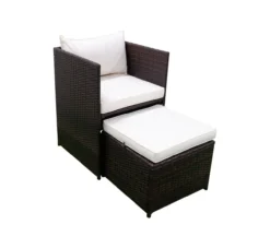 22tlg. Polyrattan-Sitzgruppe Gartenmöbel Rattan-Set