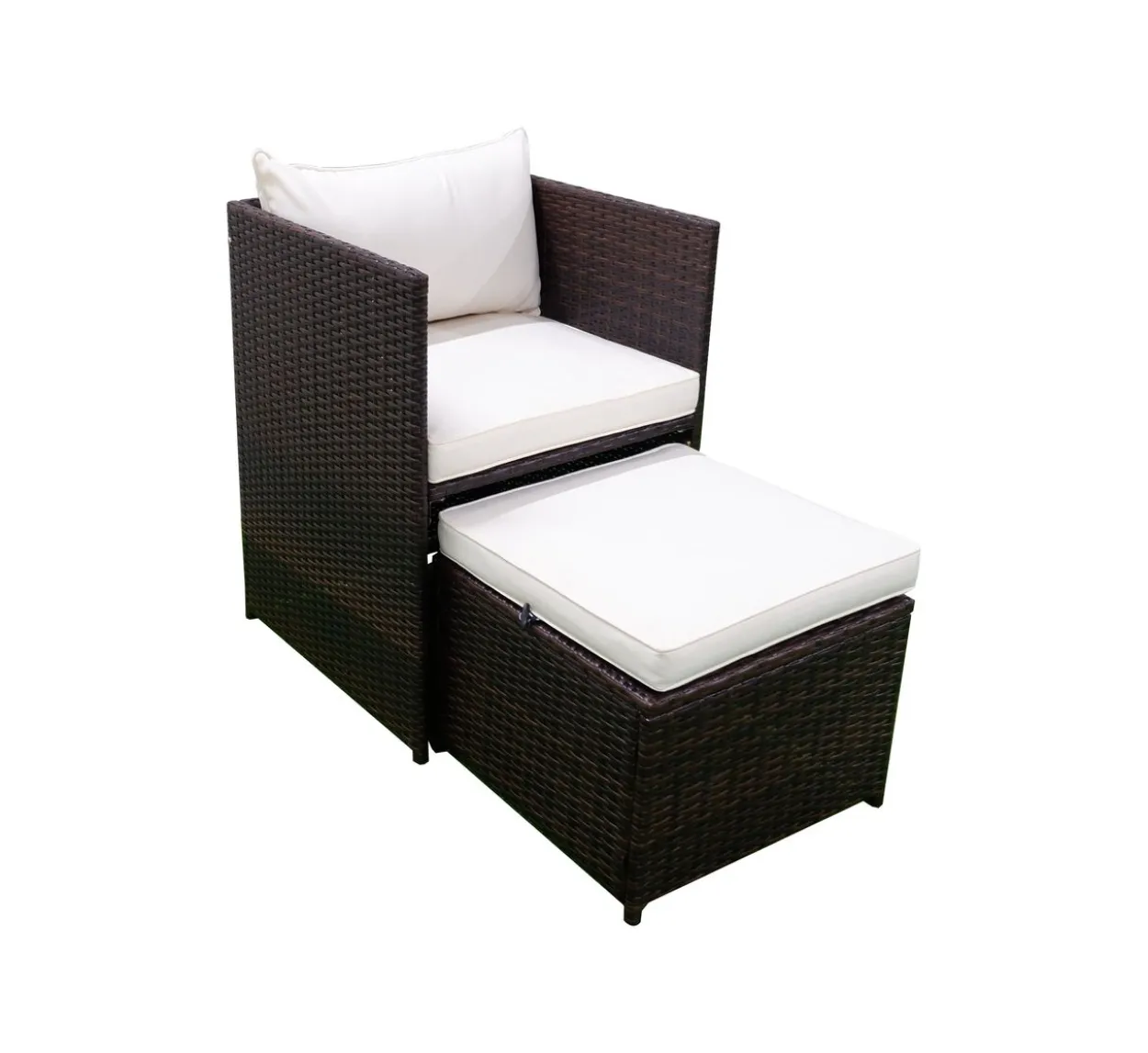 22tlg. Polyrattan-Sitzgruppe Gartenmöbel Rattan-Set