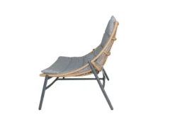 3tlg. Rattan Gartenset mit Sitzkissen HGS52-GRA, grau