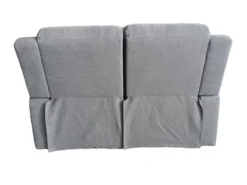 3tlg. Relaxsofa-Set aus Chenille - Hellgrau