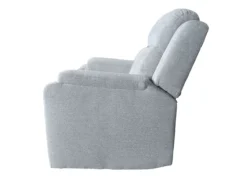 3tlg. Relaxsofa-Set aus Chenille - Hellgrau