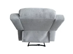 3tlg. Relaxsofa-Set aus Chenille - Hellgrau