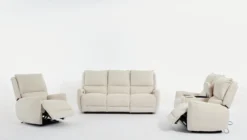 3tlg. Relaxsofa-Set - Beige