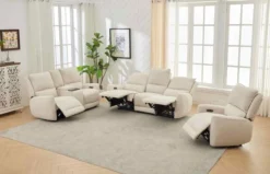3tlg. Relaxsofa-Set - Beige