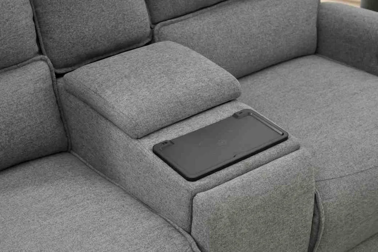 3tlg. Relaxsofa-Set - Grau