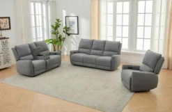3tlg. Relaxsofa-Set - Grau