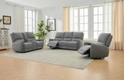 3tlg. Relaxsofa-Set - Grau