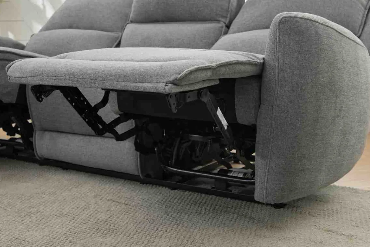 3tlg. Relaxsofa-Set - Grau
