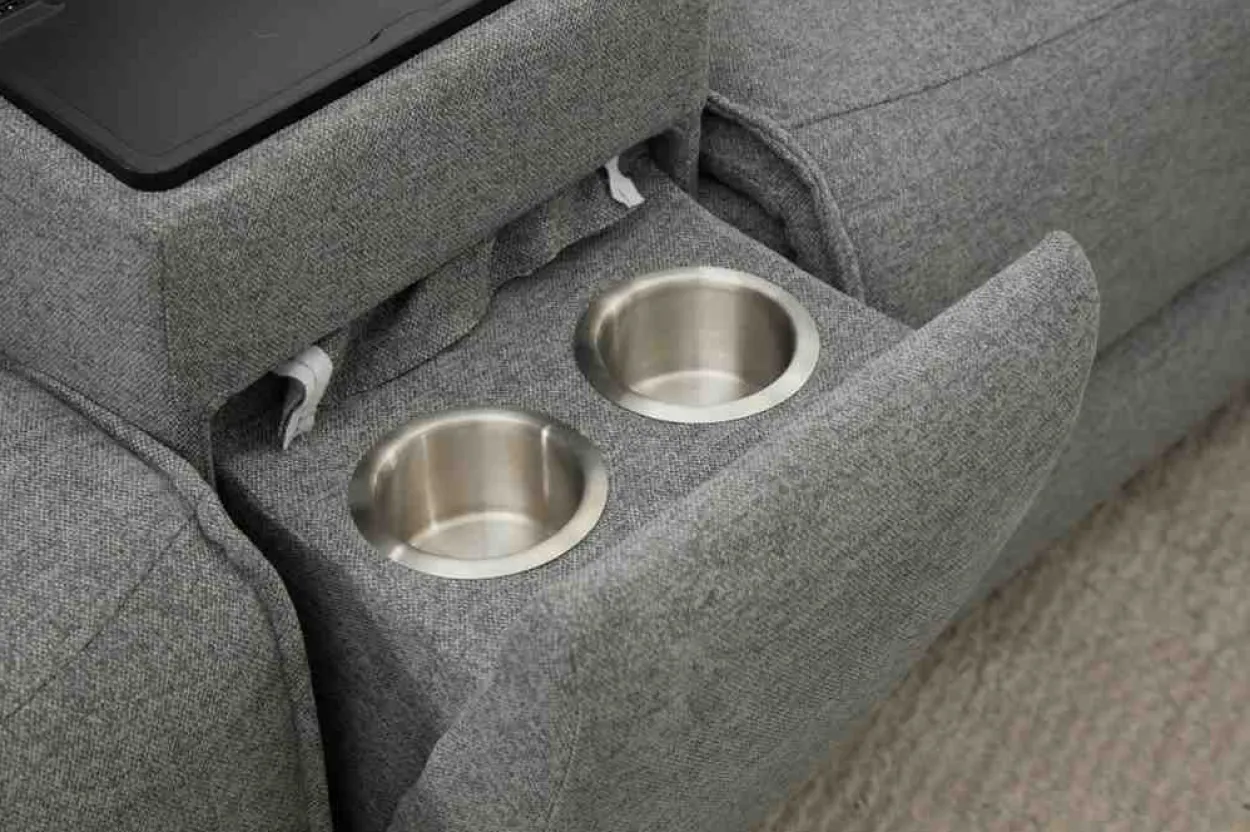 3tlg. Relaxsofa-Set - Grau