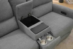 3tlg. Relaxsofa-Set - Grau