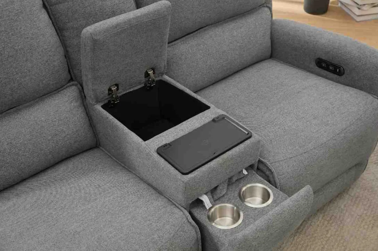 3tlg. Relaxsofa-Set - Grau