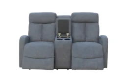 3tlg. Relaxsofa-Set mit 5 Relaxfunktionen - Grau