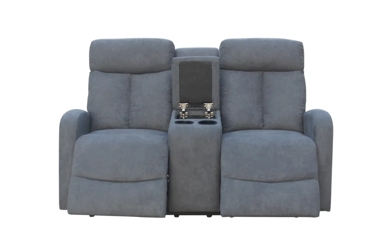3tlg. Relaxsofa-Set mit 5 Relaxfunktionen - Grau