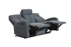 3tlg. Relaxsofa-Set mit 5 Relaxfunktionen - Grau