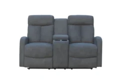 3tlg. Relaxsofa-Set mit 5 Relaxfunktionen - Grau
