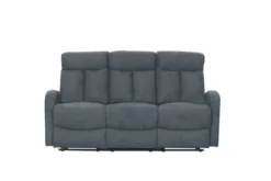 3tlg. Relaxsofa-Set mit 5 Relaxfunktionen - Grau