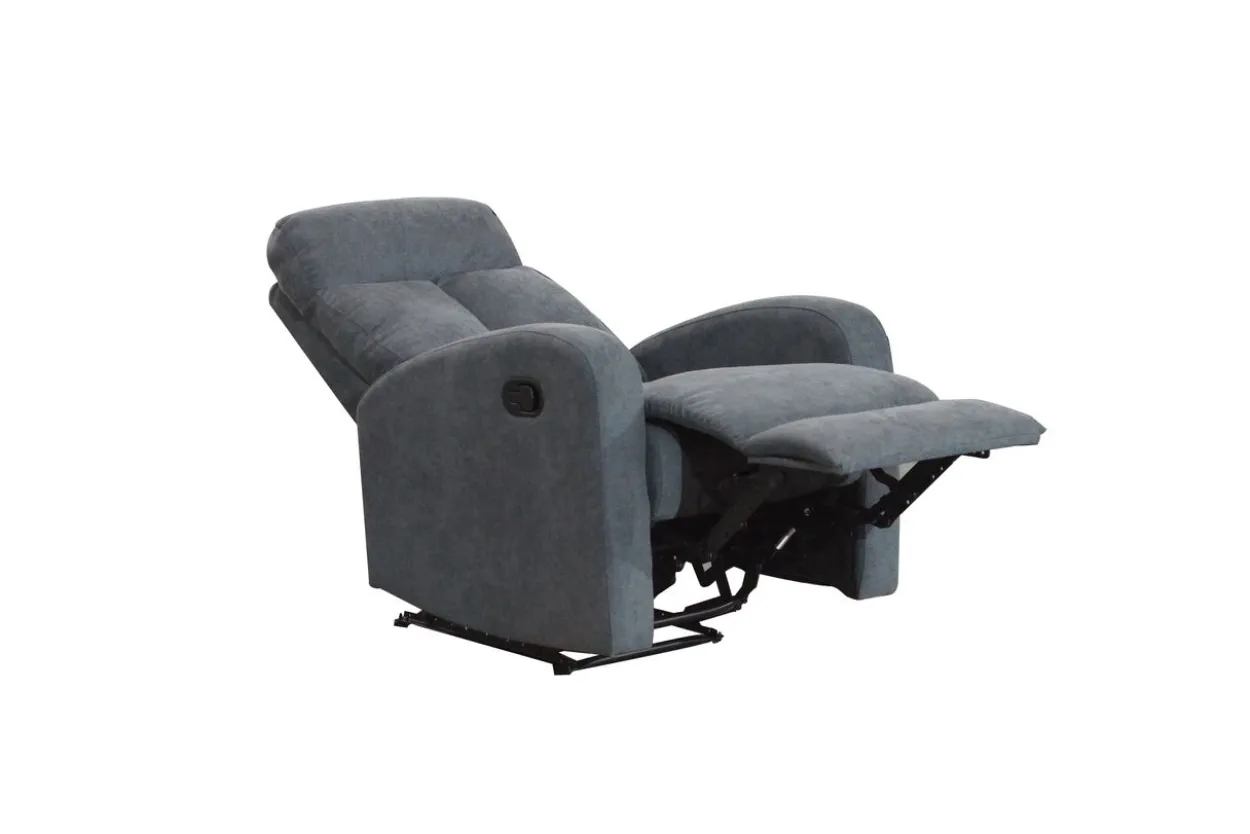3tlg. Relaxsofa-Set mit 5 Relaxfunktionen - Grau