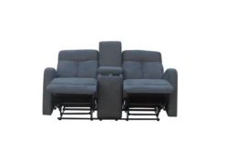 3tlg. Relaxsofa-Set mit 5 Relaxfunktionen - Grau