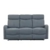 3tlg. Relaxsofa-Set mit 5 Relaxfunktionen - Dunkelgrau