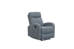 3tlg. Relaxsofa-Set mit 5 Relaxfunktionen - Dunkelgrau