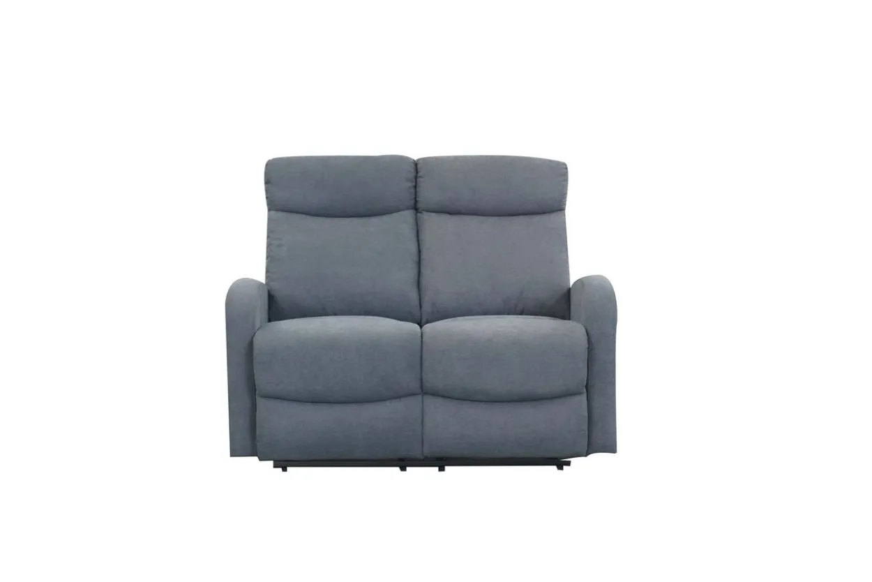 3tlg. Relaxsofa-Set mit 5 Relaxfunktionen - Dunkelgrau