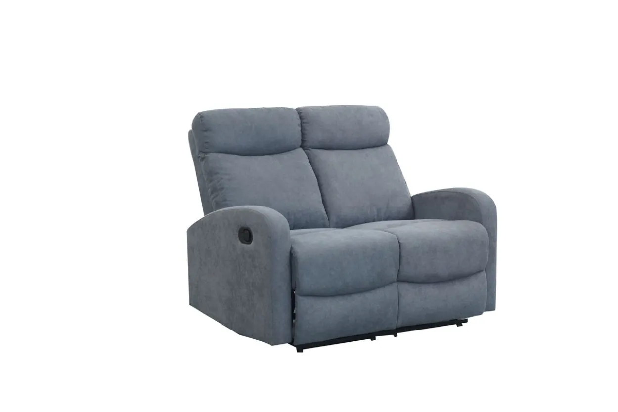 3tlg. Relaxsofa-Set mit 5 Relaxfunktionen - Dunkelgrau