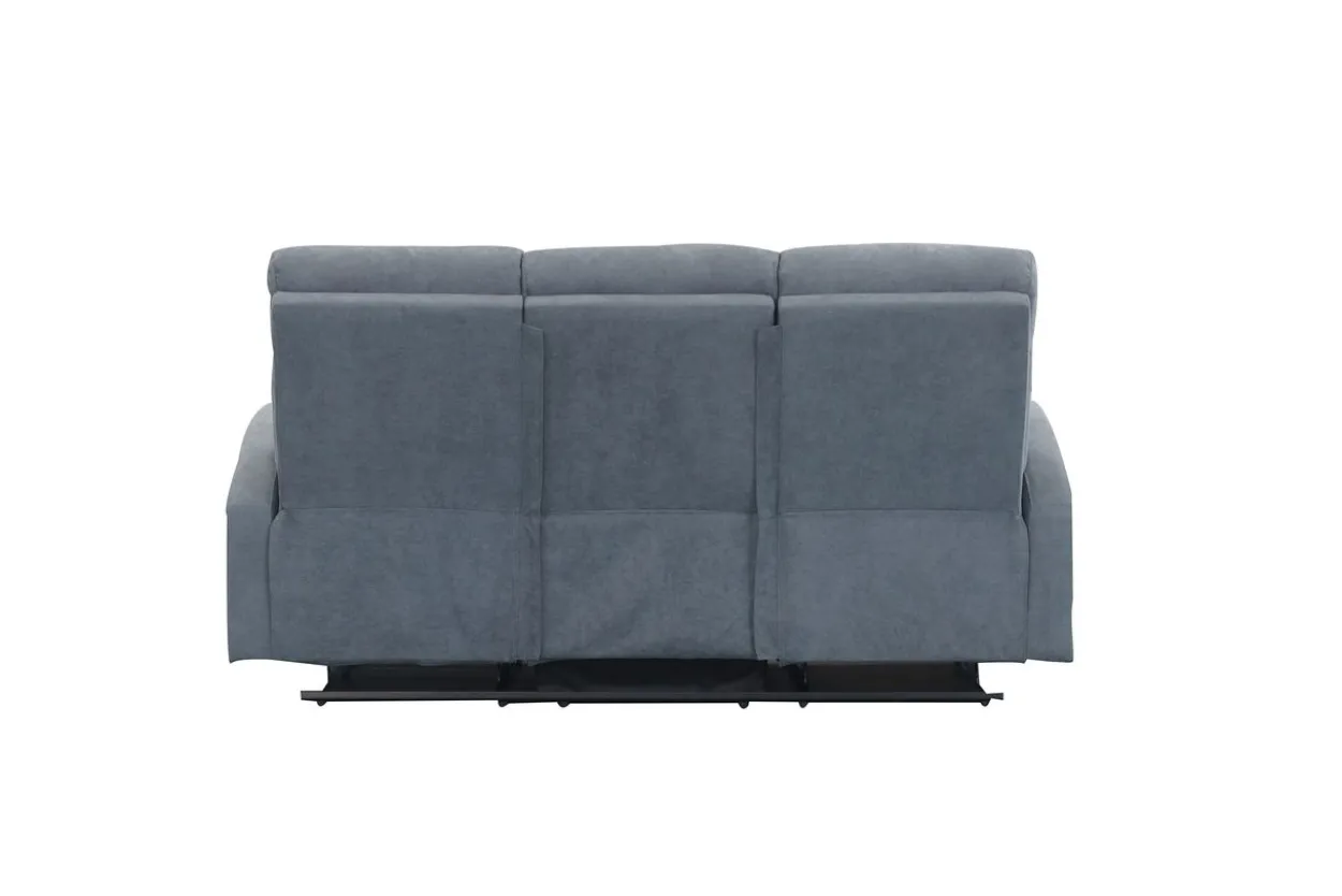 3tlg. Relaxsofa-Set mit 5 Relaxfunktionen - Dunkelgrau