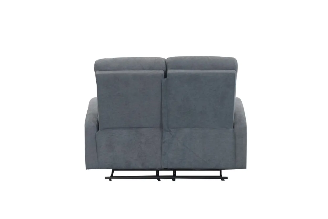 3tlg. Relaxsofa-Set mit 5 Relaxfunktionen - Dunkelgrau