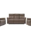 3tlg. Relaxsofa-Set mit 5 Relaxfunktionen - Braun