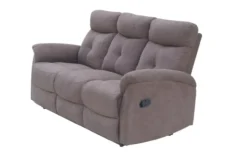 3tlg. Relaxsofa-Set mit 5 Relaxfunktionen - Braun
