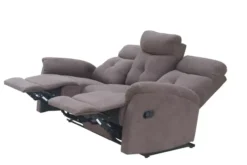 3tlg. Relaxsofa-Set mit 5 Relaxfunktionen - Braun