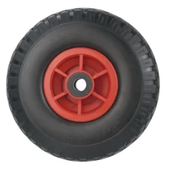 2-tlg. Sackkarrenrad, Bohrung ca. 25 mm - Rot/Schwarz