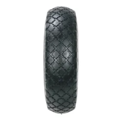 2-tlg. Sackkarrenrad mit Diamant-Gummireifen, Bohrung ca. 20 mm - Grau/Schwarz