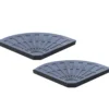 2-tlg. Set Gewichte für Sonnenschirmständer Platten Kunstharz + Metall Bronze 66 x 47 x 4,2 cm 30kg