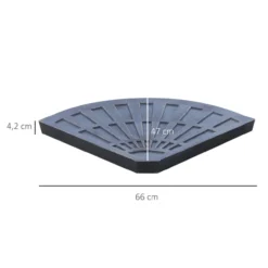 2-tlg. Set Gewichte für Sonnenschirmständer Platten Kunstharz + Metall Bronze 66 x 47 x 4,2 cm 30kg