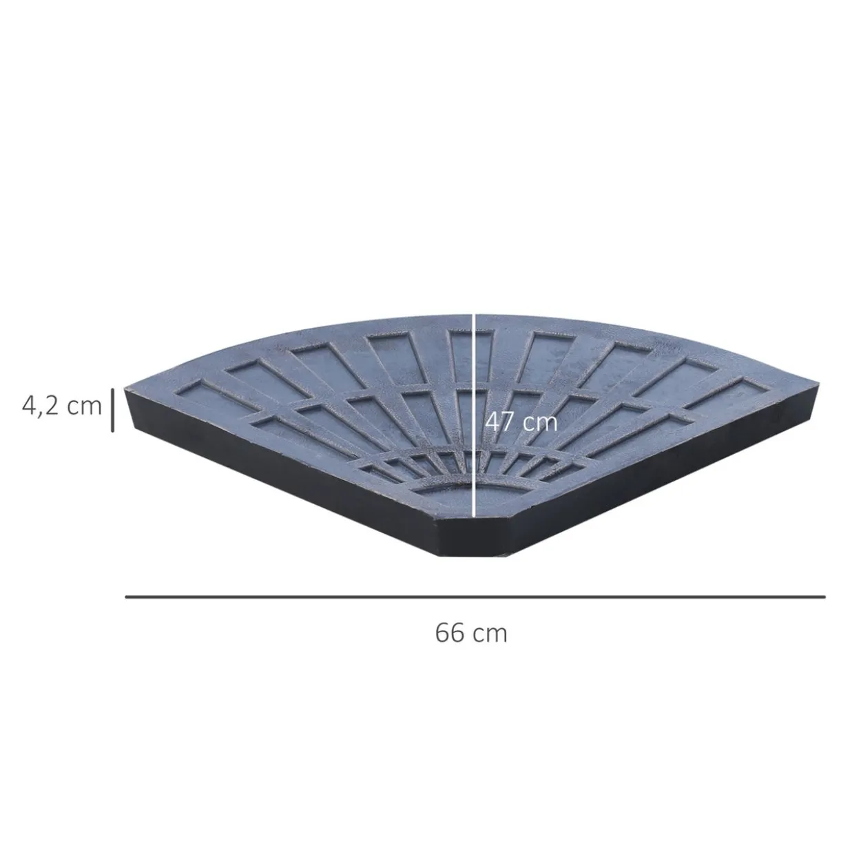 2-tlg. Set Gewichte für Sonnenschirmständer Platten Kunstharz + Metall Bronze 66 x 47 x 4,2 cm 30kg