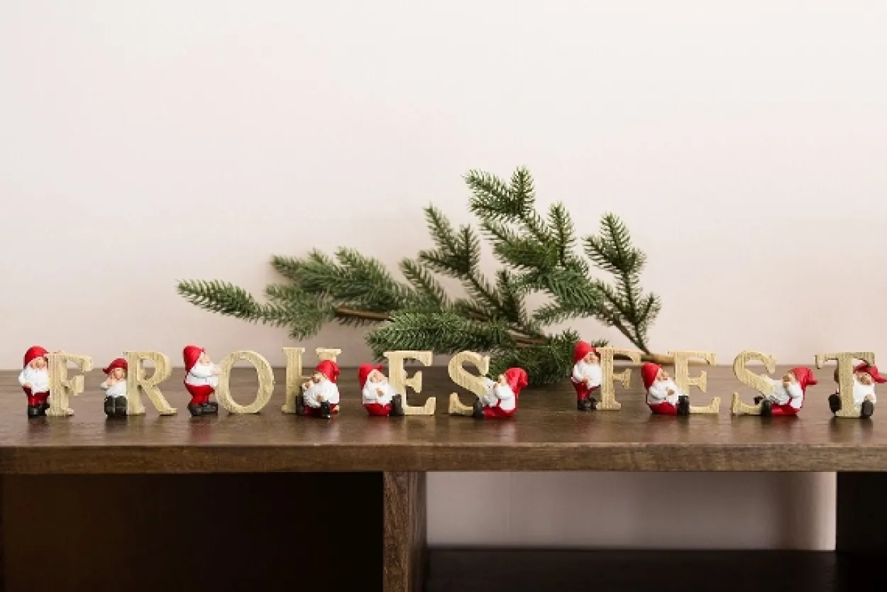 10tlg. Set Weihnachtsmänner'FROHES FEST',