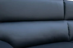 2tlg. Sofa-Set - Lederoptik in Schwarz